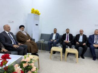 عميد كلية الإمام الكاظم (عليه السلام) يزور وكيل المرجعية الدينية العليا