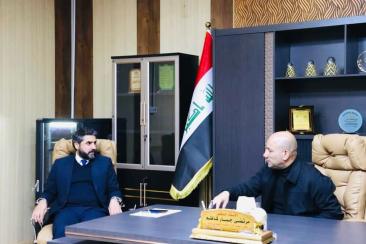السيد محافظ ديالى وبرفقته عدد من اعضاء مجلس النواب في زيارة الى كلية الإمام الكاظم (ع) في ديالى