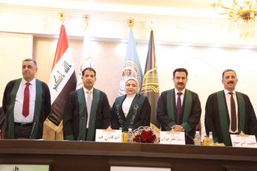 عميد كلية العلوم الإسلامية بجامعة تكريت أ.د.انور يترأس لجنة مناقشة ماجستير في قسم الشريعة بعنوان (نظ