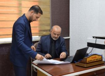 عميد كلية الإمام الكاظم (عليه السلام) يتابع تقدم العمل في موقع بابل الجديد