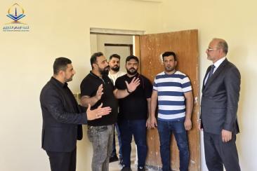 عميد كلية الإمام الكاظم (ع) يتفقد أقسام بابل ويطلع على جاهزية الموقع الجديد