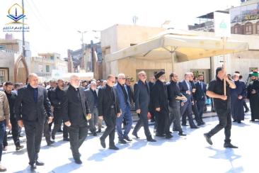 كلية الإمام الكاظم تشارك في مسيرة عزاء مهيبة لإحياء ذكرى استشهاد الرسول الأكرم