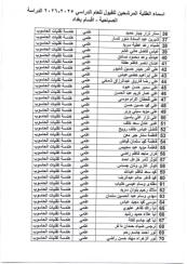 كلية الإمام الكاظم (عليه السلام) تعلن أسماء الطلبة المقبولين للدراسة الصباحية للعام الدراسي 2025-202